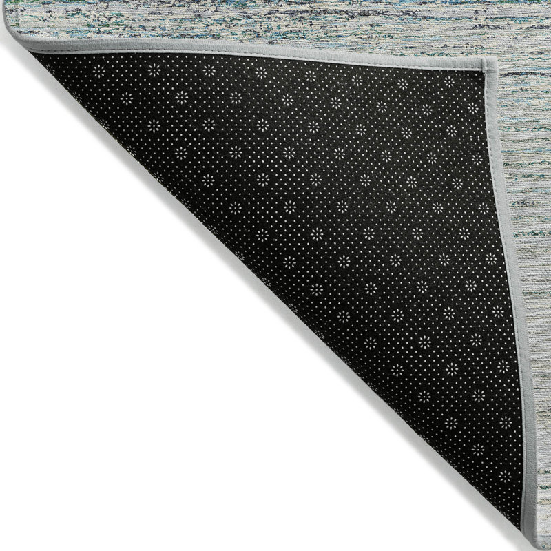 Tapis intérieur lavable rayé en lin 3 pi x 5 pi