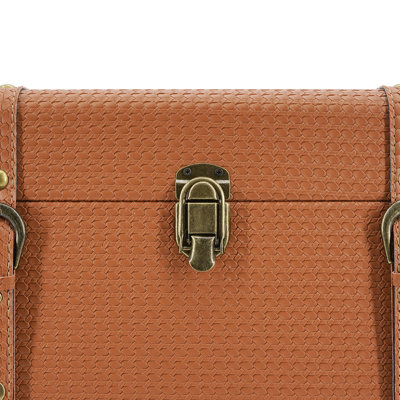 S/3 Wooden Trunk L:32.5x15x15" M:20.5x12.5x12.5" S:17.5x10x10"