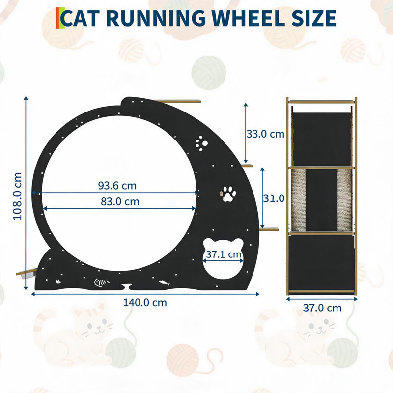 108 cm H Cat Tree
