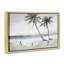 Two Palms Serene Coast Grey Framed Floater Canvas by Karin Lind-1873925785-1873925789