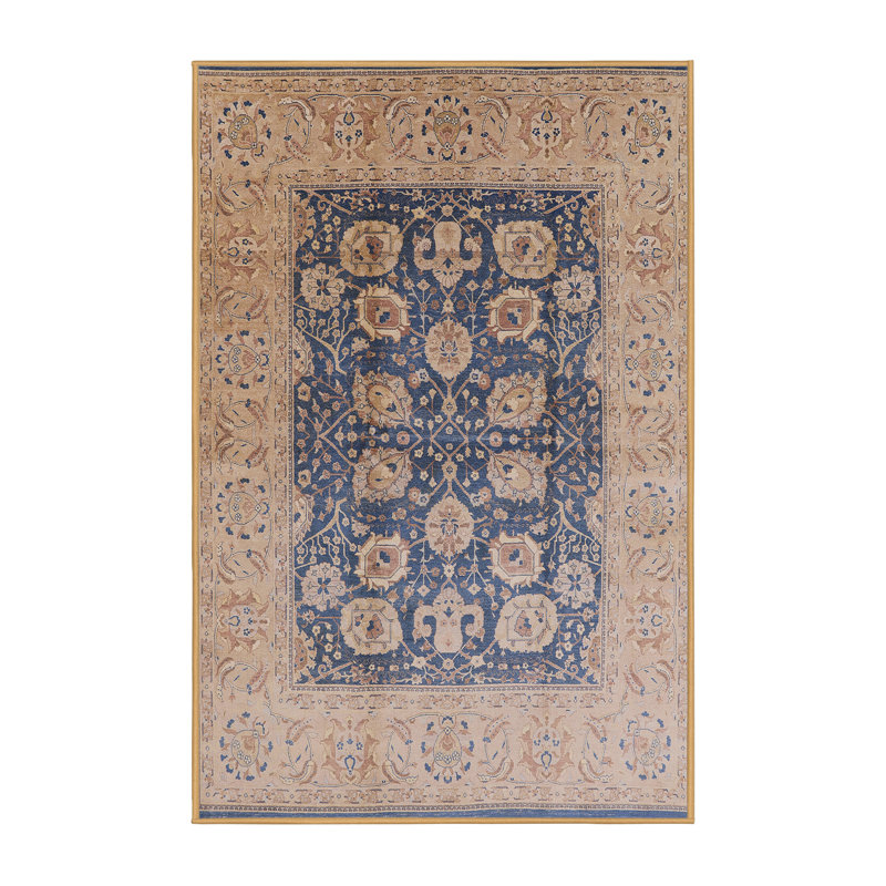 Tapis oriental bleu / beige Garbi, Rectangle 2 pi x 3 pi