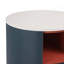 Table de chevet moderne arrondie avec tiroir de rangement et tablette de rangement ouverte-1640470734