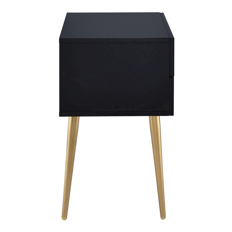 Side Table With 2 Drawer
