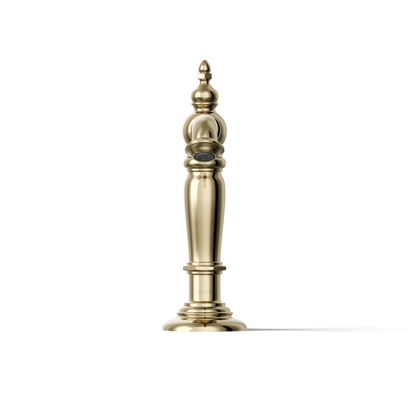 Artifacts Widespread Bathroom Faucet with Drain Assembly, Vibrant French Gold