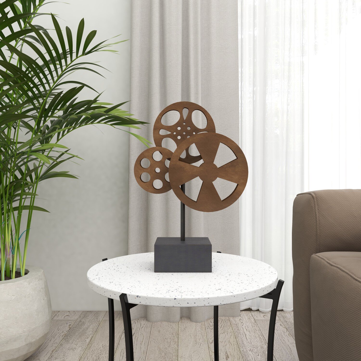 Metal Movie Reel Wall Art Abstract Antique Movie Theater Decor Beautiful  Movie Reel Wall Decor Contemporary Decorative Wall Art Film Reel for Home