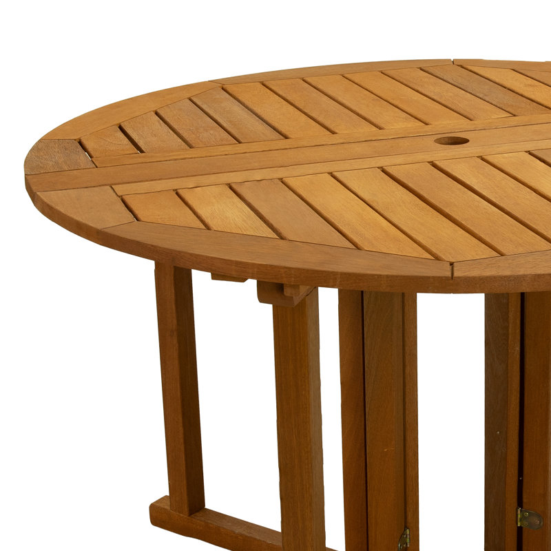 Kerlyn Malaysian Hardwood Gateleg Extendable Outdoor Dining Table