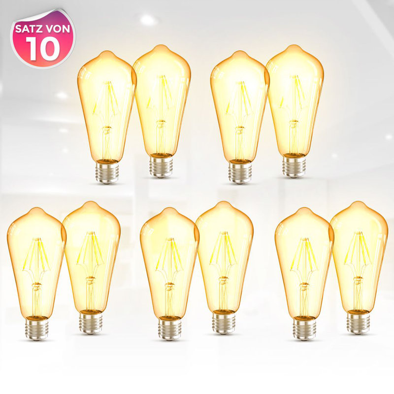 Set of 10 filament bulbs ST64