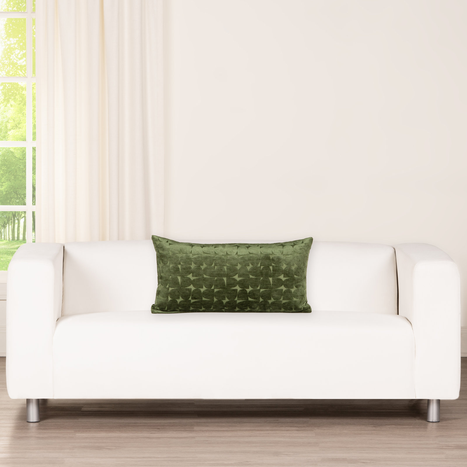 Gumdrop Throw Pillow, Rectangle 36"H x 14"W, Green, Polyester