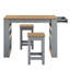 Ensemble d'îlot de cuisine et tabouret 3 pièces Galley