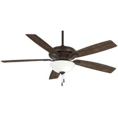 60" Watt II 5 - Blade Standard Ceiling Fan with Pull Chain and Light Kit Included