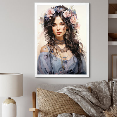 «Boho Latina Woman Ethereal Beauty I», reproduction sur toile