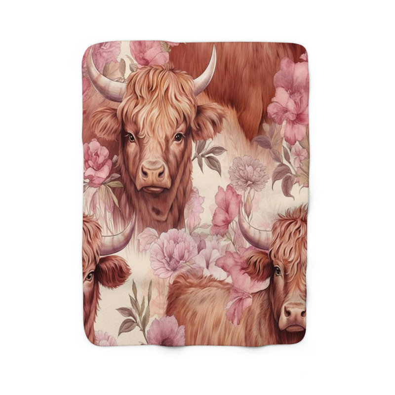  Couverture Highland Cow Serenity, Grand lit