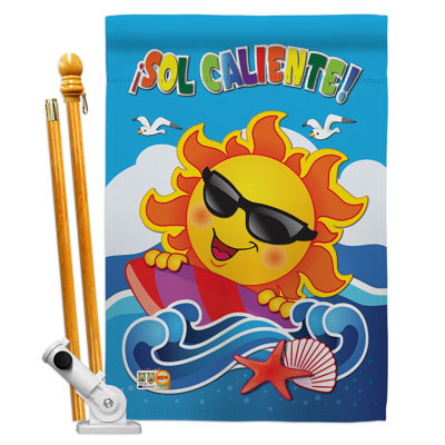 Double Sided 40.00'' H x 28.00'' W Polyester Flag Set