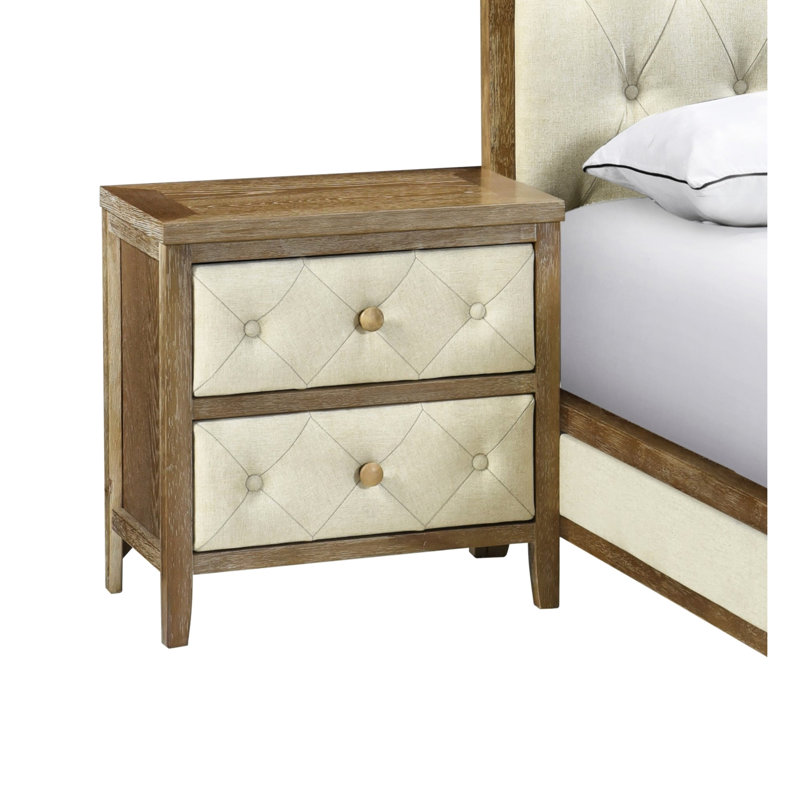 Table de chevet moderne avec finition noyer et rangement pratique pour de beaux tiroirs, Noyer