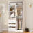 36" Closet System With 3 Drawers And 2 Rods, Shoes Storage With Hutches-2079887485