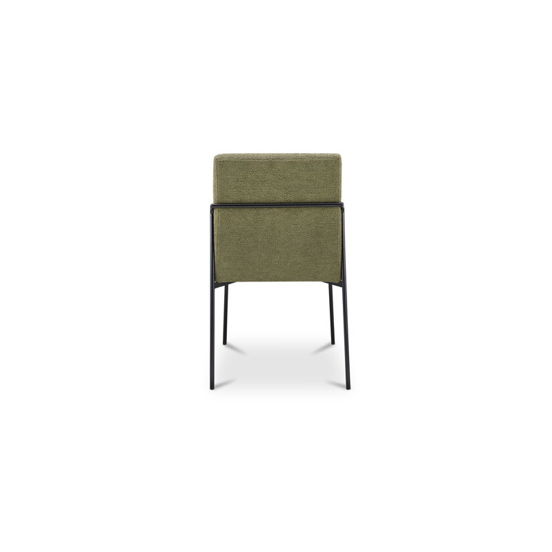 Danny Dining Chair Dark Brown Set of Two, Green