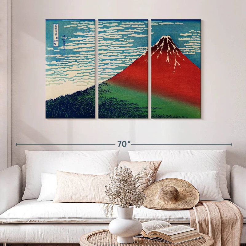 Fuji par temps clair, H 32 po x l 50 po