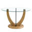 Kinsley 48-Inch Round Glass Dining Table For 2-4 People With MDF And Metal Base