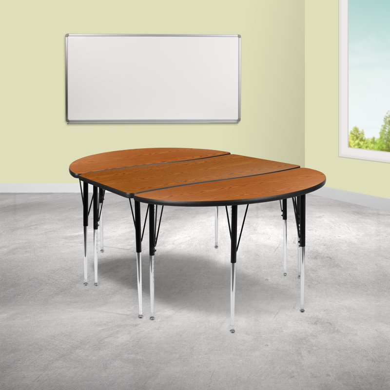 Ensemble de 3 tables d'activités Goddard, L 47,5 po x P 76 po x H 21,25 po à 30,25 po, Chêne