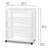Sterilite Wide 3 Drawer Storage Cart, Plastic Rolling Organizer, White, 2 Pack-131231118-131233483