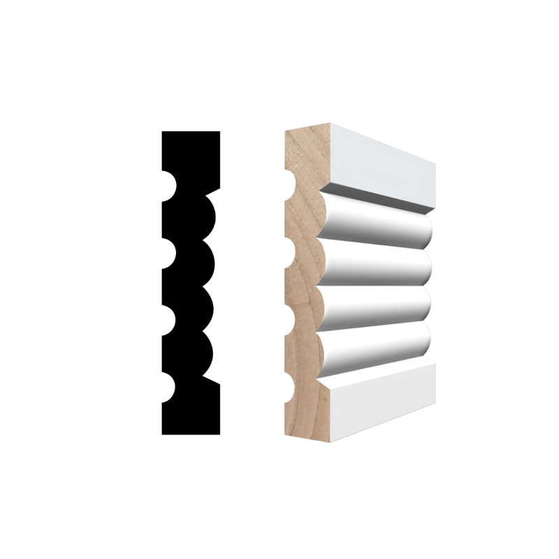 RMC M15 11/16 po x l 3 1/2 po x L 85 po Boîtier en pin jointé et apprêté 3 pièces 21 pi, 3,5 po x 85 po x 0,6875 po