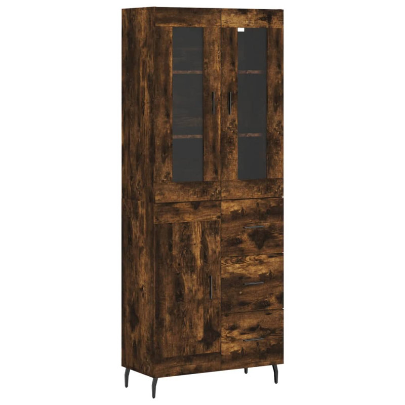 Ridgehaven 69.5cm Wide Highboard, Smoked Oak