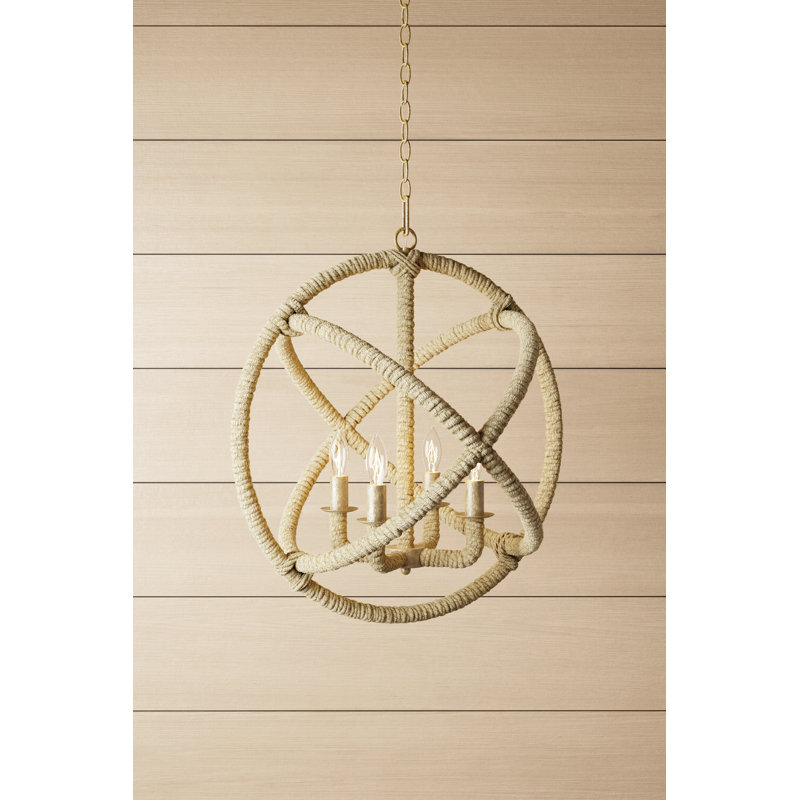 Lustre globe en acier de 23 po Haney