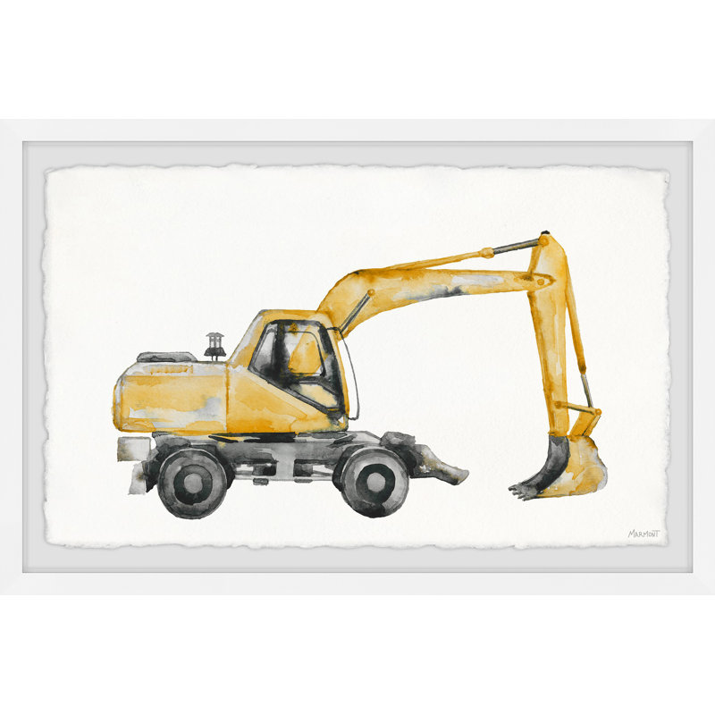 «Boccard Wheeled Excavator», reproduction encadrée, H 24 po x l 36 po x P 1,5 po