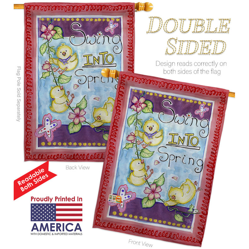 Double Sided 40'' H x 28'' W Polyester Animal Flag Set