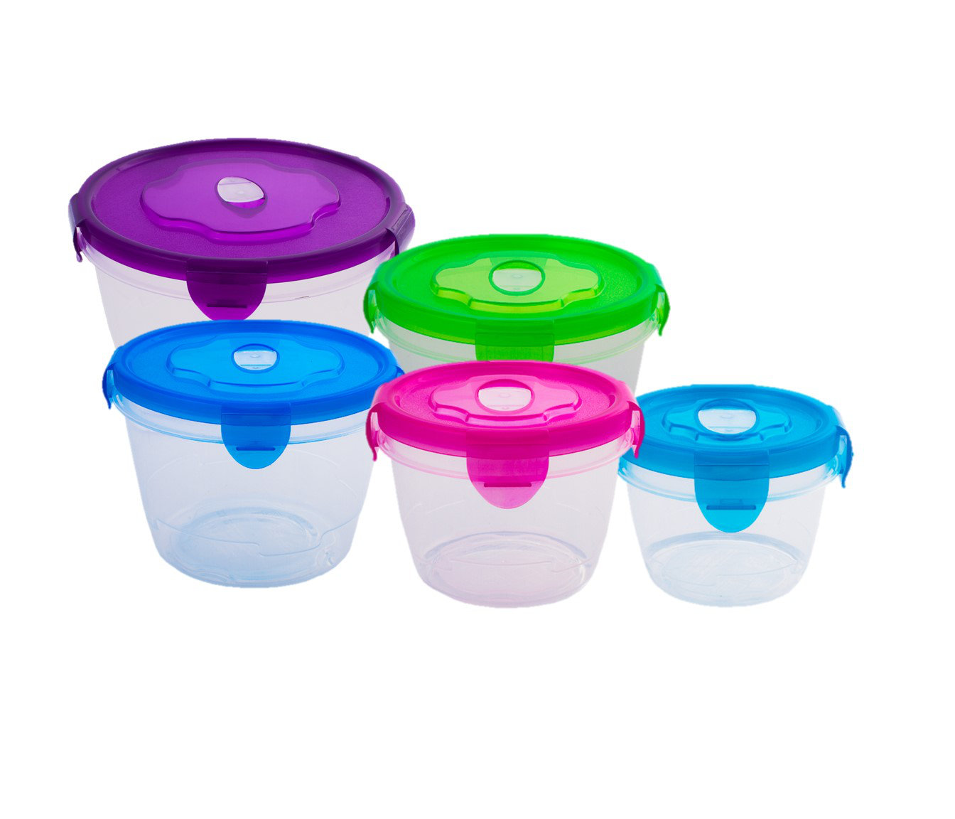 5 PCS Large Fruit Containers for Fridge - Leakproof Food Storage