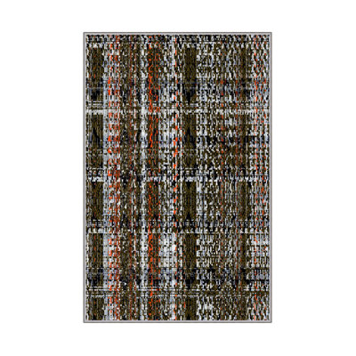 Tapis luxueux 100% polyester 5,2 x 7,5 pi, hauteur des poils de 0,4 po | Antibactérien, points antidérapants en PVC, lavable à la machine | Élégante impression numérique en 3D, parfaite pour le décor du salon et de la chambre à coucher