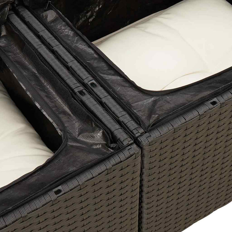 Ensemble de canapé de jardin en rotin PE Vidaxl