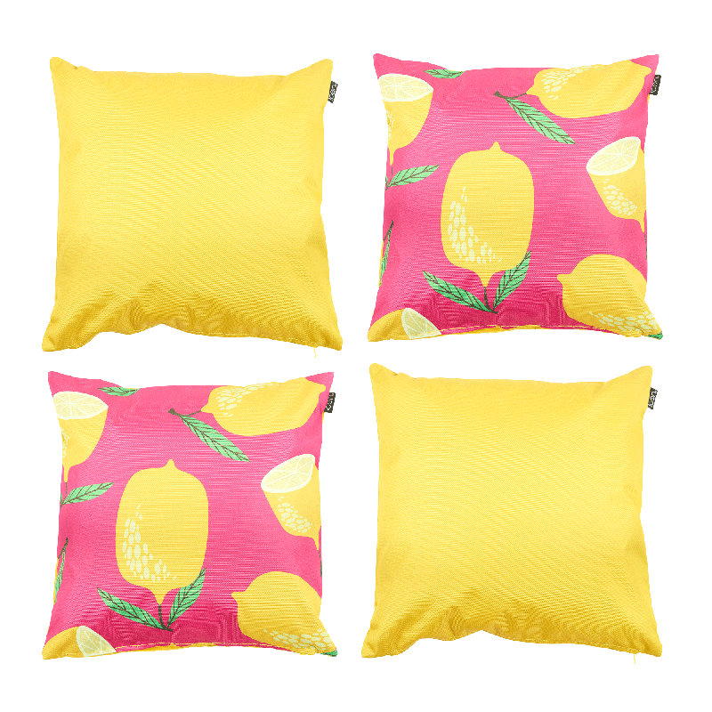 Fruit Indoor-Outdoor Cushions, Yellow