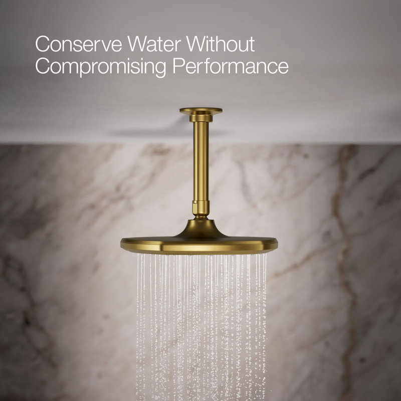 Occasion 8 In. Single-Function Rainhead, Vibrant Brushed Moderne Brass, 1.75 GPM
