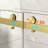 55"-60" W X 76" H Brushed Gold Reversible Installation Double Bypass Sliding Shower Door Easy Installation Frameless Shower Door,5/16"(8MM) Tempered Glass With Nano Explosion-Proof Film-125316946