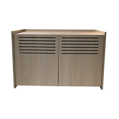 Modern Wooden Cat House With Scratching Pad , Cat Litter Box Enclosure, Spacious Hidden Cat Litter Box -33.46" X 21.06" X 21" , 45.87 Lbs