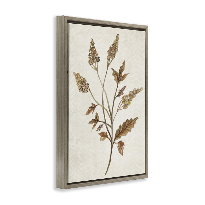 «Neutral Garden Botanics» par Janice Gaynor, Cadre flottant orme Montalcino, H 25 po x l 17 po
