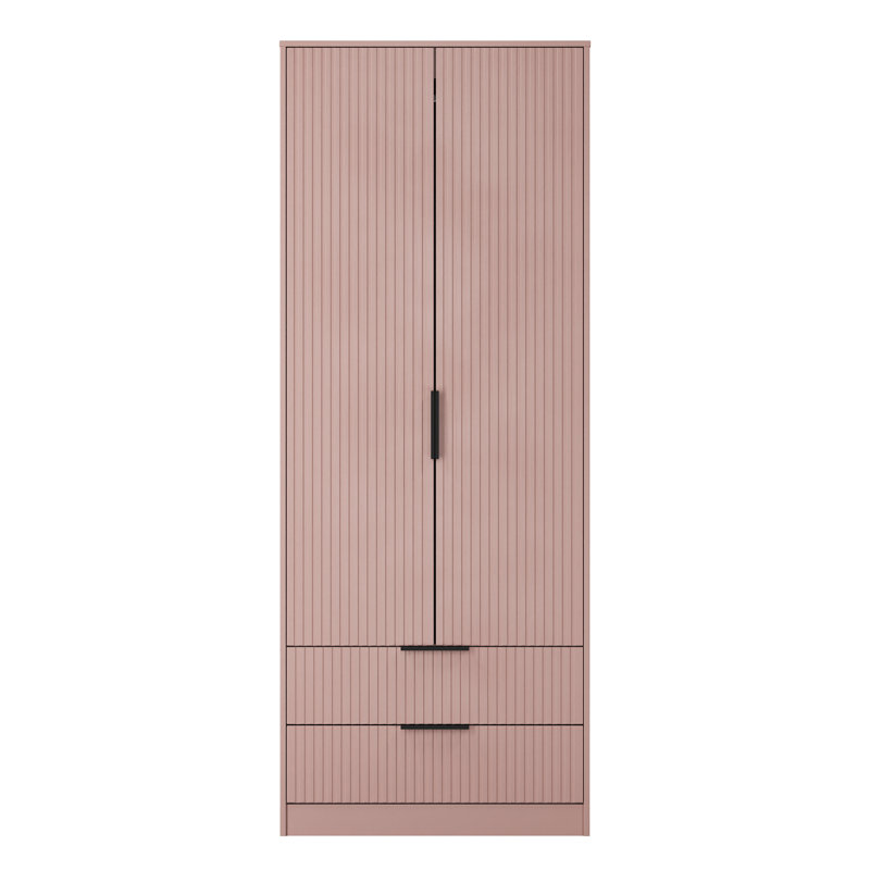 Fluted Manufactured Wood Wardrobe