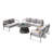 Artherine 7 - Person Patio Conversation Set with Cushions-1006524389