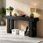 Console en bois, table d'appoint, table de salon rectangulaire derrière le canapé-250313115