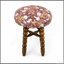 Tabouret de bar rembourré avec structure en bois d'acacia massif Spindle-1137977948