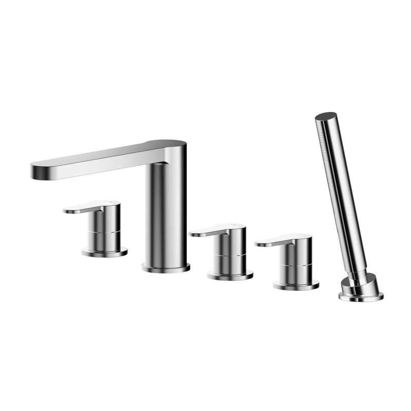 Arvan 3 Handle Deck Bath Shower Mixer Bath Filler with Diverter