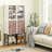 57" Bathroom Tall Cabinet With 1 Door And 4 Shelves Freestanding Floor Cabinet-1363675197