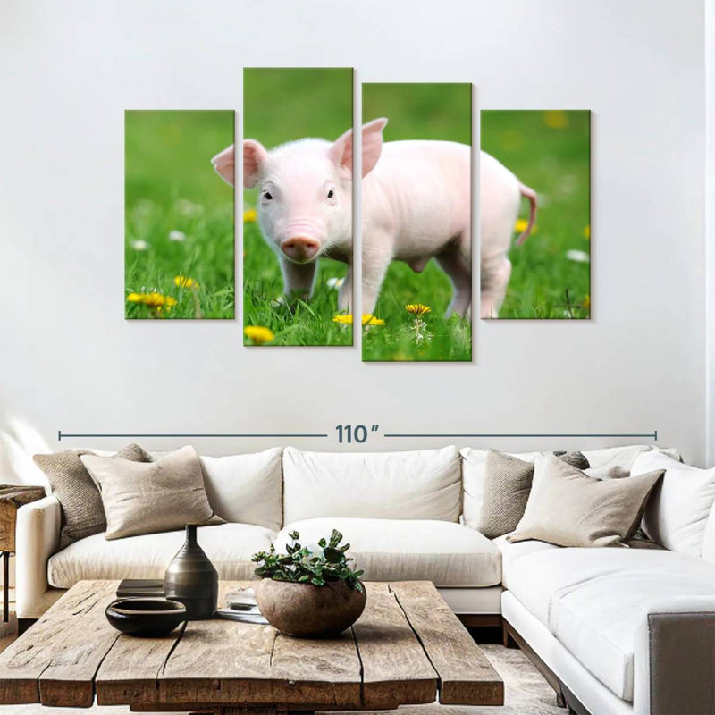 Brampt Spring Grass Pig, 54" H x 84" W