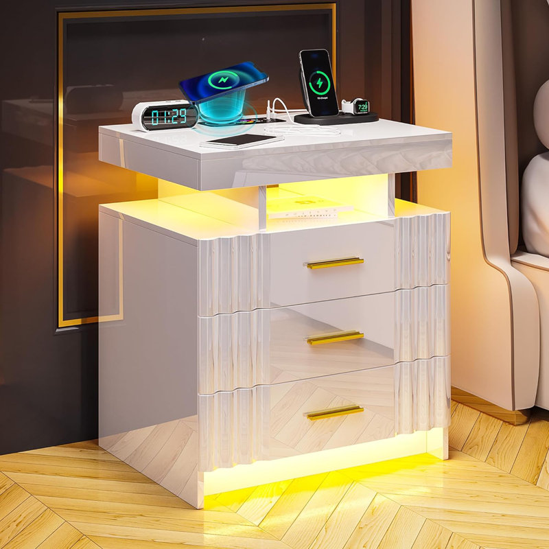 Guia 19.7'' W Nightstand, White