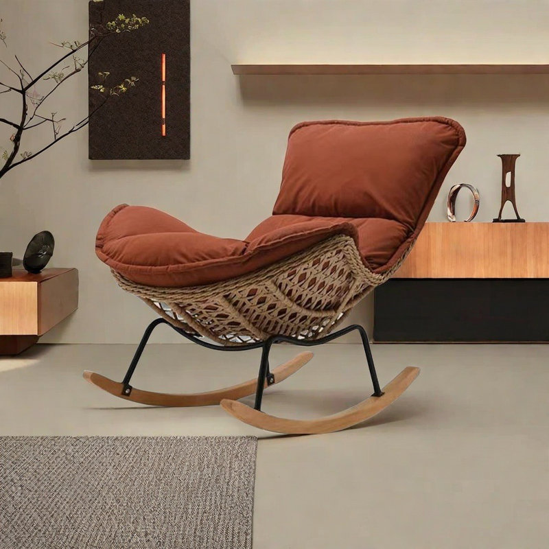 Chaise berçante Casual Light Luxury Home, Rouge