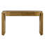 Table d'entrée avec finition grain de bois naturel, plateau ovale, 2 tiroirs, pieds cannelés, couleur pin, capacité de table de 200 lb, 16 tiroirs, idéal pour et salon, assemblage partiel requis