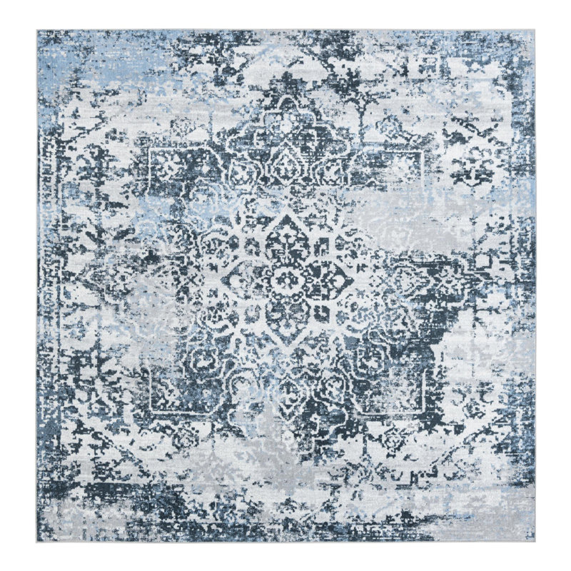 Massie Floral Indoor Rug, Square 7'10"