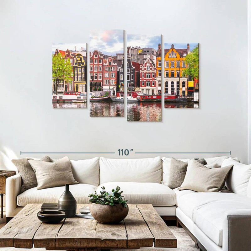 Maisons de canal Nicci Amsterdam, H 48 po x l 75 po