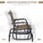 Swing Glider Chair - Metal And Breathable Fabric, Suited For Enhancing Garden, Poolside, Backyard, Balcony Mesh Porch With Frame Garden Brown Version